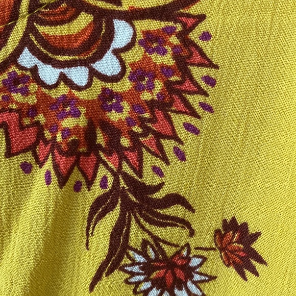 Mustard Floral Maxi Dress - Picture 3 of 6